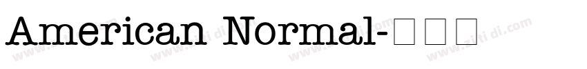 American Normal字体转换